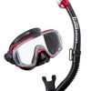 Mask & Snorkel Set Visio Tri-Ex Metallic Dark Red