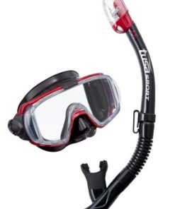 Mask & Snorkel Set Visio Tri-Ex Metallic Dark Red