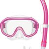 Mask & Snorkel Set Kids Clear Pink