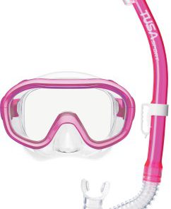 Mask & Snorkel Set Kids Clear Pink