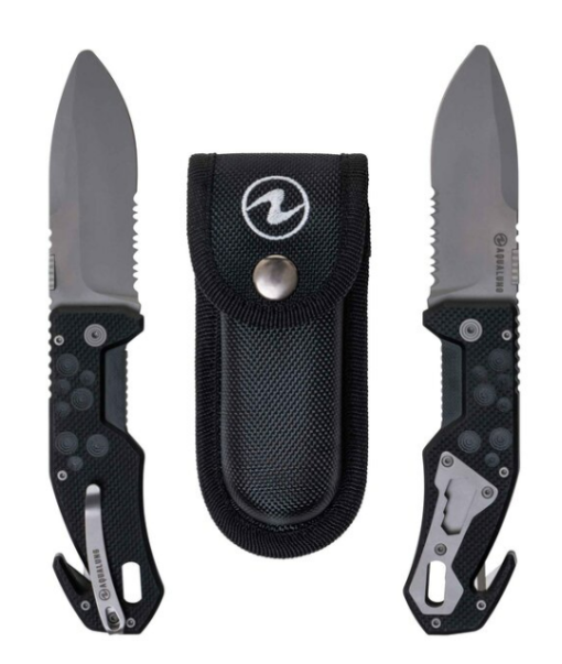 Aqualung Rescue Folding Knife Titanium Blunt