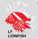 Red & White DeLuxe Decal 8" - LIONFISH