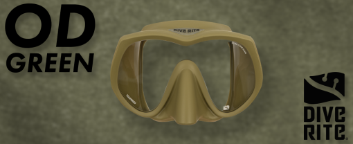 Dive Rite Mask- 155 Frameless OD Green - Image 2