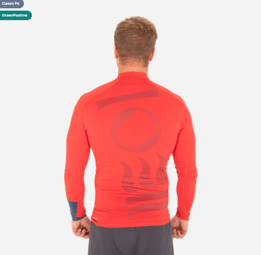 Hydro-T LONG Sleeve Men Classic Fit LAVA/ DEEP BLUE M - Image 2