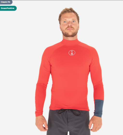 Hydro-T LONG Sleeve Men Classic Fit LAVA/ DEEP BLUE M