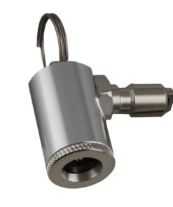 Tire Inflator Tech Type with Key Ring Silver