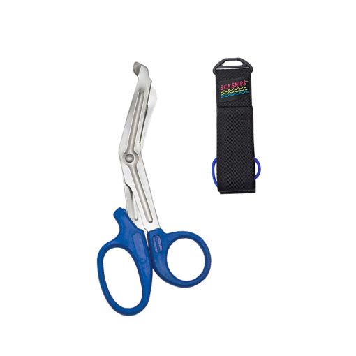Sea Snips with Sheath - Blue