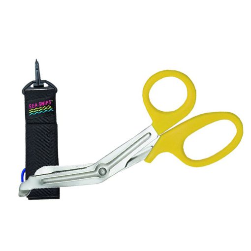Mini Sea Snips with Sheath - Yellow