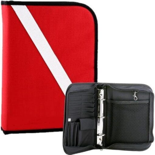 3 Ring Zippered Dive Log Organizer - Dive Flag