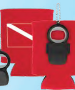 Kan-Tastic Koozie With Bottle Opener With Dive Flag Print