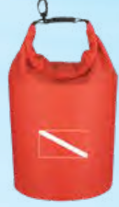 Dry Bag With Dive Flag Imprint -  Roll Top Closure with Clip - 11" x 14.5"